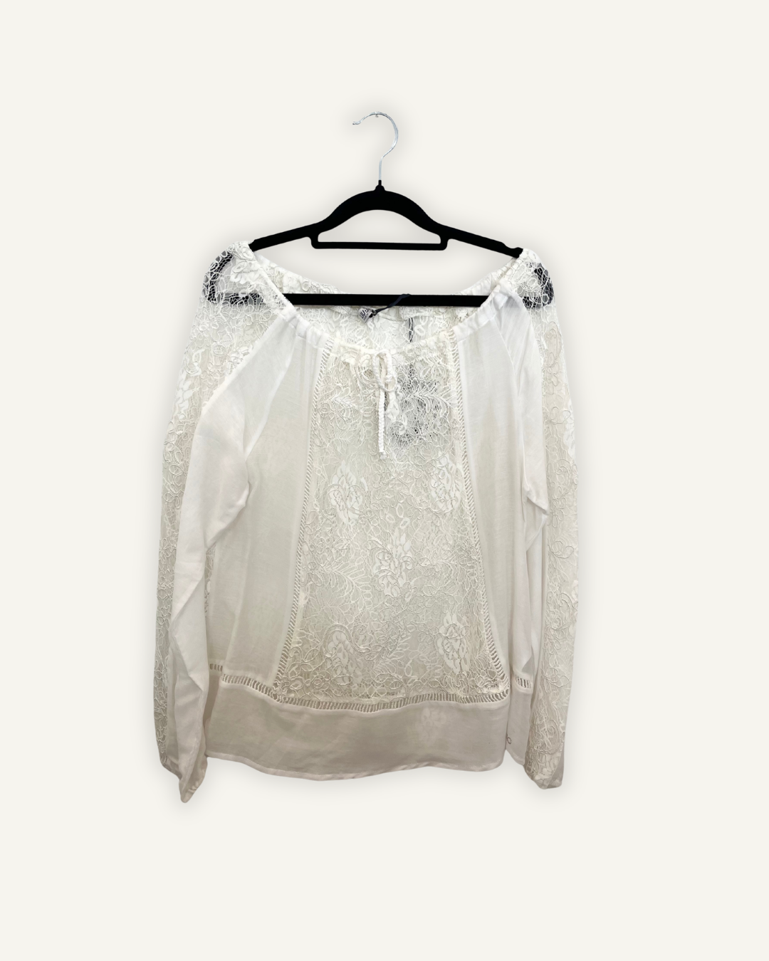 Liu Jo Boho-Chic White Lace Blouse