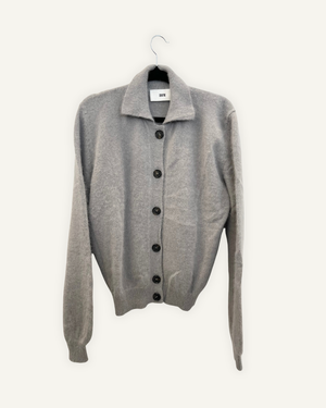 Cardigan Solotre in Maglia Rasata con Colletto