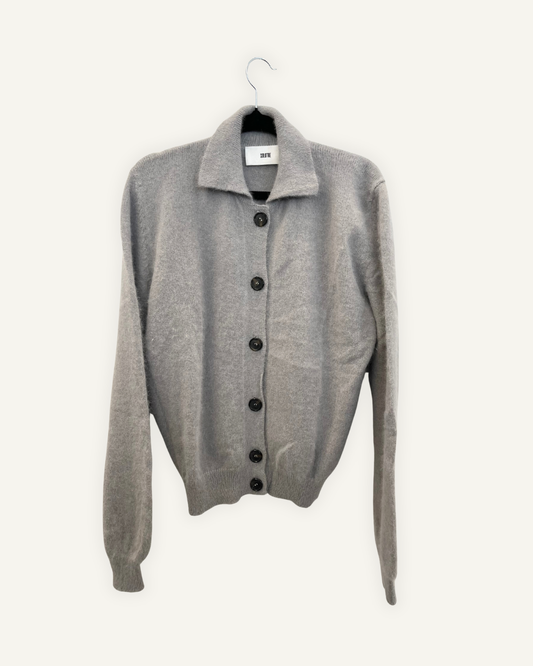 Cardigan Solotre in Maglia Rasata con Colletto