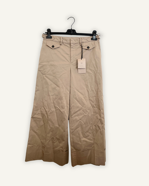 Pantaloni Culotte N°21 in Cotone Beige
