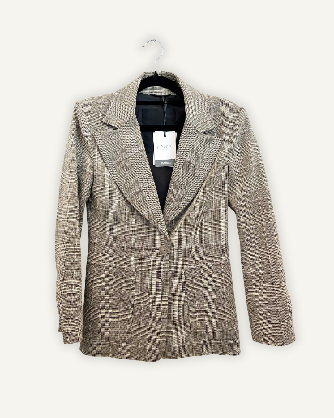 Blazer di Patrizia Pepe Strutturato in Fantasia Principe di Galles
