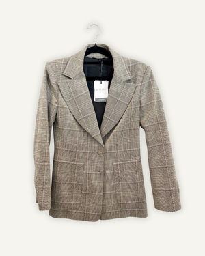 Blazer di Patrizia Pepe Strutturato in Fantasia Principe di Galles