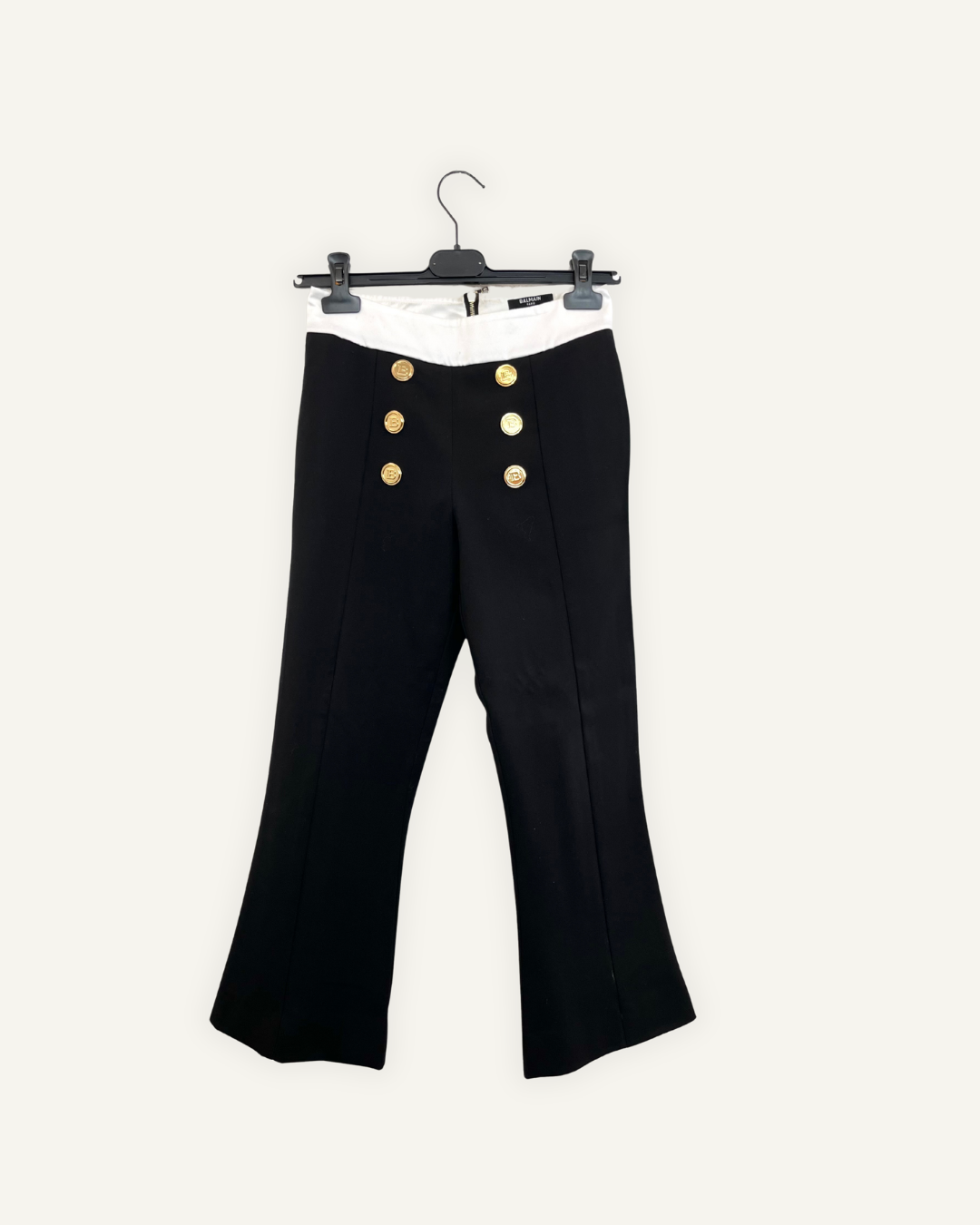 Pantaloni Balmain Sailor Flared con Bottoni Gioiello