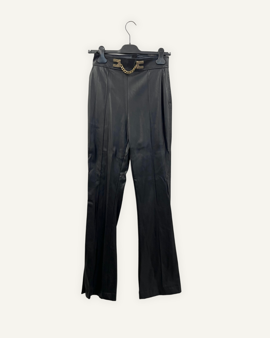 Pantaloni Neri Effetto Pelle Elisabetta Franchi
