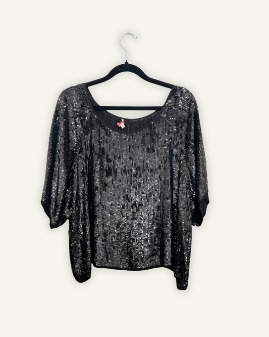 Parosh oversized top entirely covered in sequins