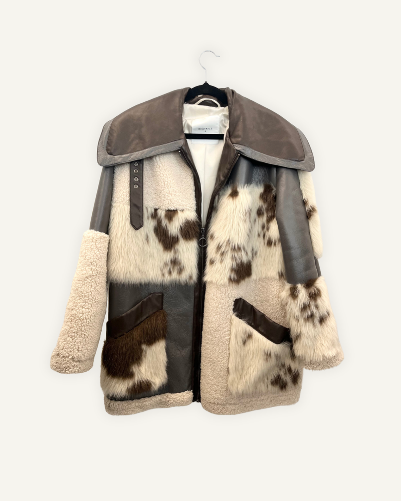 Giaccone Beatrice .b Patchwork Ecopelliccia