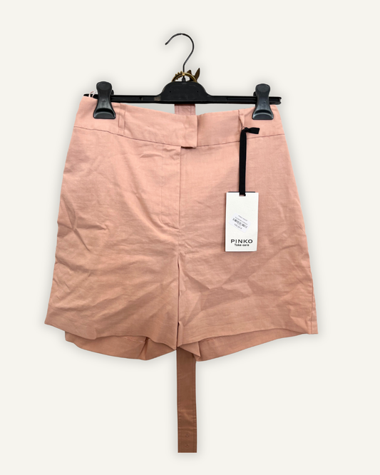 Shorts Pinko in Misto Lino Rosa Antico