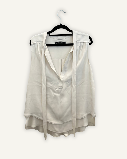 Blusa Proenza Schouler smanicata con scollo a cravatta