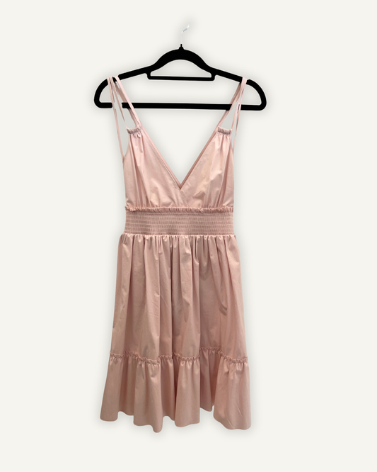 Abito Corto di Red Valentino Rosa Cipria a Spalline Sottili