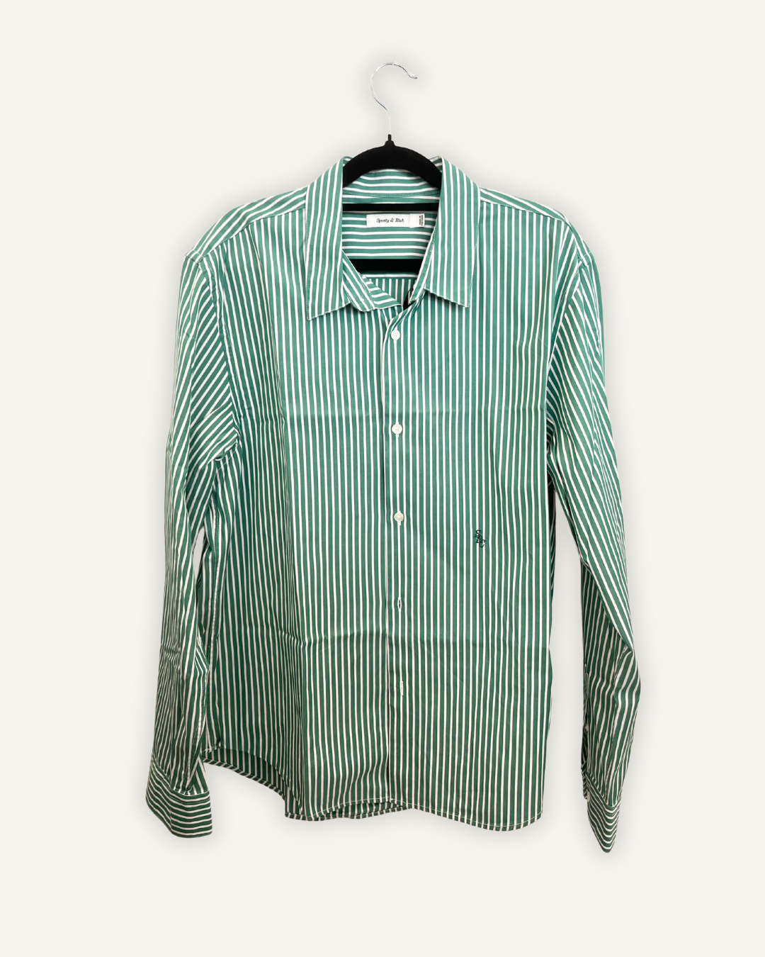 Sporty & Rich green striped shirt