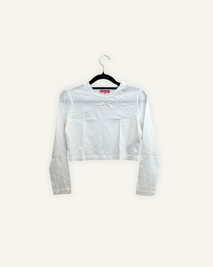 T-shirt Crop Diesel con Logo Olografico