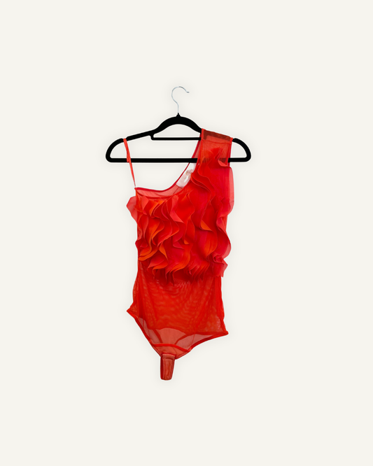 Body Elisabetta Franchi Monospalla con Volant