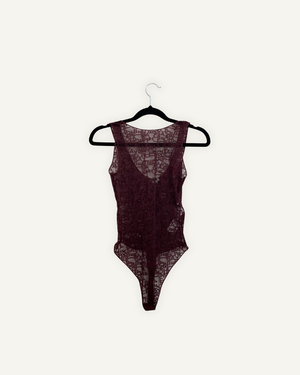 Body Elisabetta Franchi in Pizzo con Logo All-Over