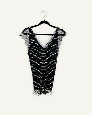 Top Pinko a rete con cristalli