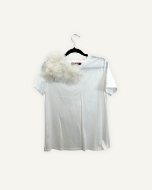 T-shirt Max Mara Couture con Applicazione Tulle