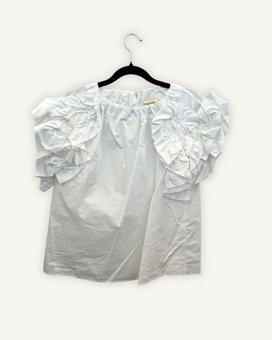 Blusa Ulla Johnson con maniche a imbuto e volants