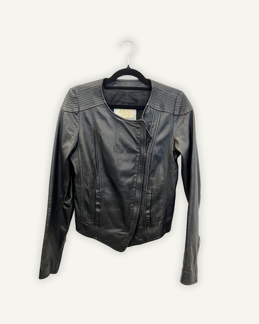 Giacca Biker di Vintage de Luxe Asimmetrica