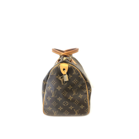 Bauletto LOUIS VUITTON Speedy 30 in tessuto monogram con lucchetto e  chiavi.